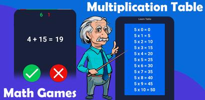 Table de Multiplication Jeux Affiche