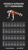 Trainingsplan Muscle Booster Plakat