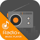 Muziekspeler en AM FM-radiotuner: internetradio-icoon