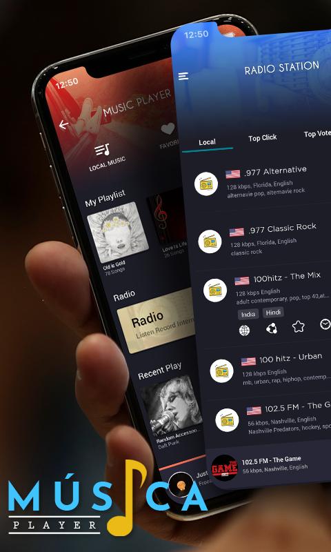 Descarga de APK de Music Player & AM FM Radio Tuner : Internet Radio para  Android