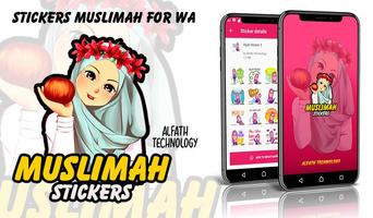 Muslimah sticker for WhatsApp Affiche