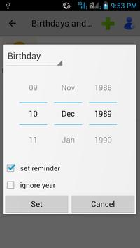 Birthdays & Other Events Reminder 截图 2