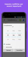 3 Schermata Compleanni ed altri eventi