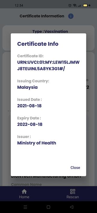 Vaccine Certificate Verifier screenshot 6