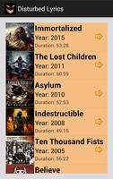 Disturbed Lyrics โปสเตอร์