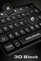 3D Black Keyboard Cartaz
