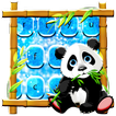 Blue Glitter Cute Panda - Keyboard Theme
