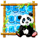 Blue Glitter Cute Panda - Keyboard Theme APK