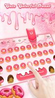 Cute Colorful Donut - Keyboard poster