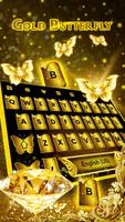Gold Butterfly - Keyboard Theme poster
