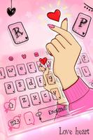 Glamorous Love Heart Keyboard Theme Affiche