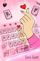 Glamorous Love Heart Keyboard Theme Cartaz