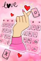 Glamorous Love Heart Keyboard Theme imagem de tela 1