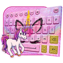 Glisten Unicorn Pinky - Keyboard Theme APK