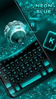 Neon Blue - Keyboard Theme Ekran Görüntüsü 1