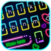 Neon Love Heart Keyboard Theme