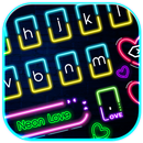 Neon Love Heart Keyboard Theme APK