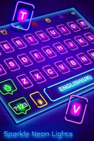 Sparkle Neon Lights Keyboard Cartaz