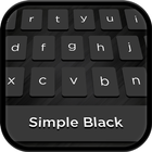 Simple black keyboard icône