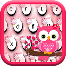 Pink Owl - Keyboard Theme APK