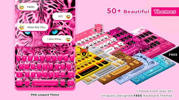 Pink Leopard - Keyboard Theme Plakat