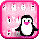 Pink Penguin - Keyboard Theme APK