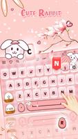 Cute Rabbit - Keyboard Theme Ekran Görüntüsü 1