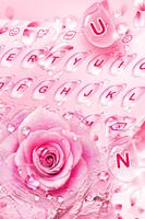 Rose Water Drops Keyboard Theme постер