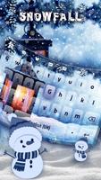 Snowfall Sparkles - Animated Keyboard Theme Cartaz