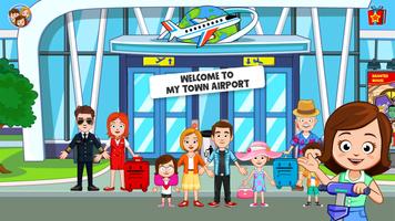 My Town Airport games for kids poster