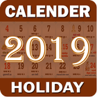 2019 Calender and Holidays biểu tượng