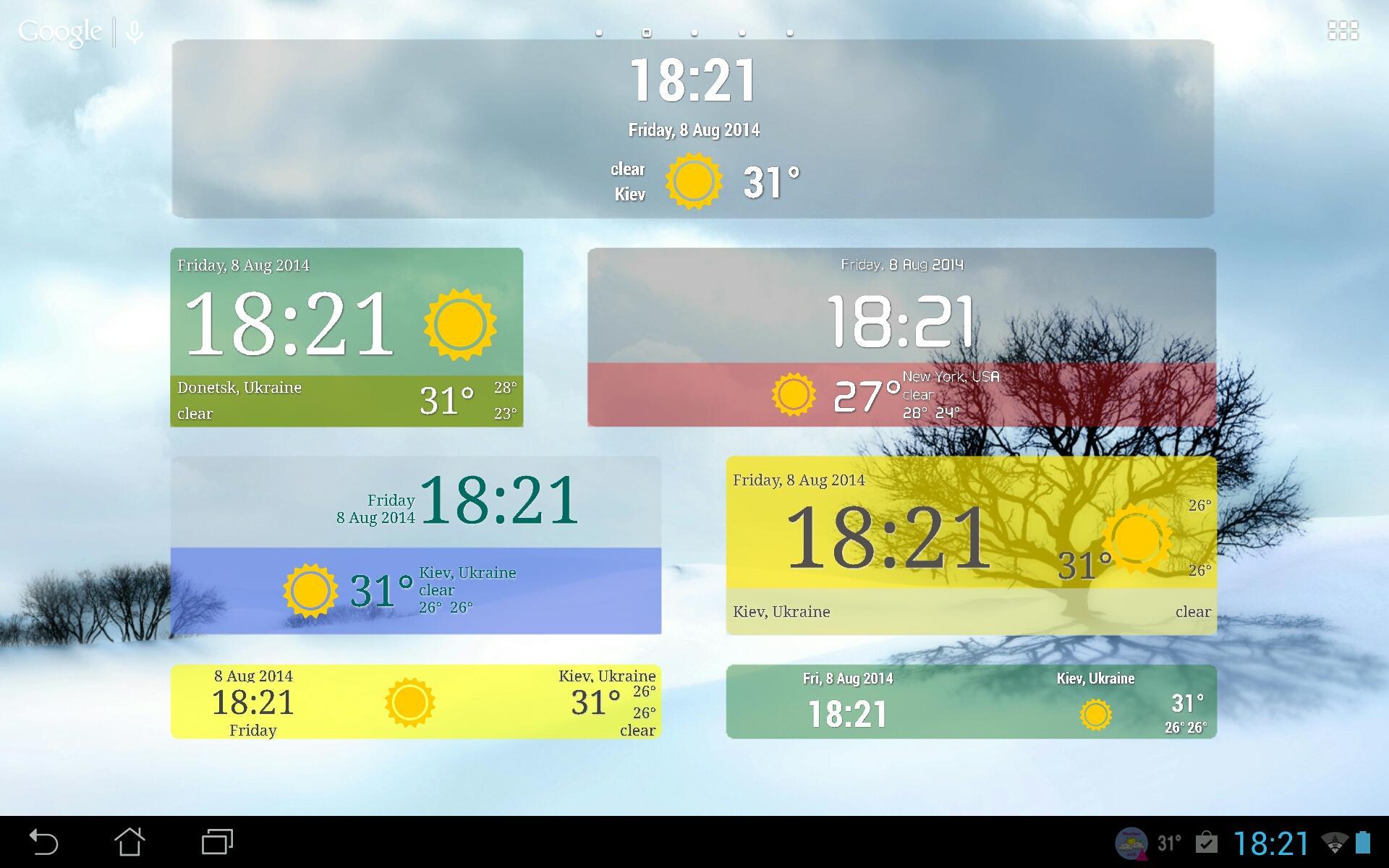 Weather Clock widget. Weather Ace. Погода не айс.