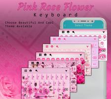 Pink Rose Flower Keyboard 截圖 1