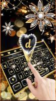Black Diamond Flower Keyboard Cartaz