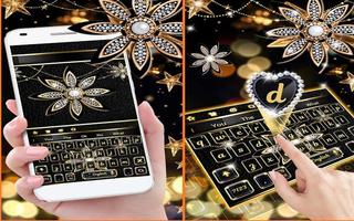 Black Diamond Flower Keyboard captura de pantalla 3