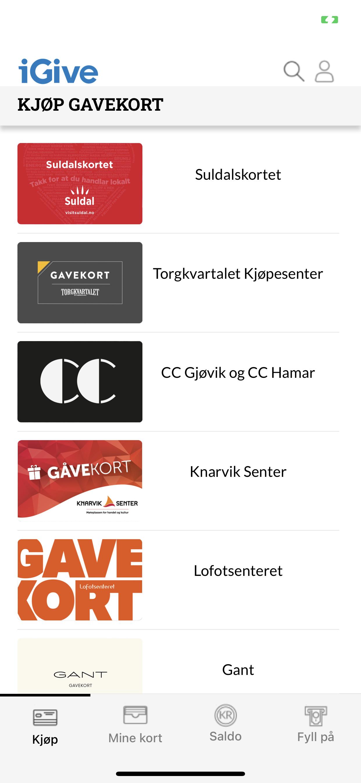iGive Gavekort APK for Android Download
