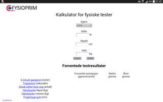 FYSIOPRIM Kalkulator Ekran Görüntüsü 1