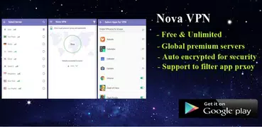 Nova VPN -  Free, no block & lightning speed