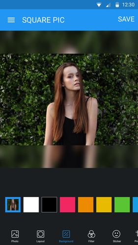 Aplikasi insta square size