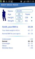 Health Calculator - BMI & WTH capture d'écran 1