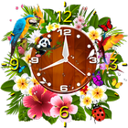 Flower Clock HD Live Wallpaper أيقونة