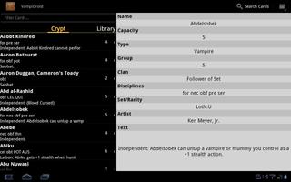 VampiDroid - VTES Cards Ekran Görüntüsü 1