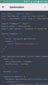 React Native Explorer with code poster