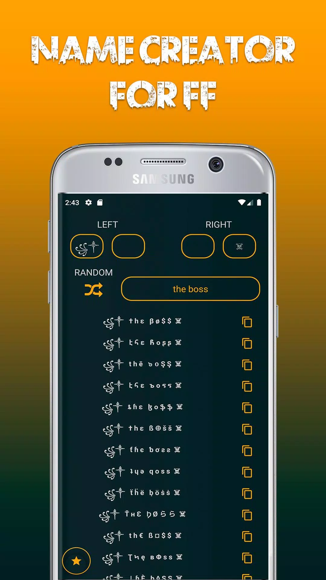 Download do APK de Nome Criador For Free Fire - e para Android