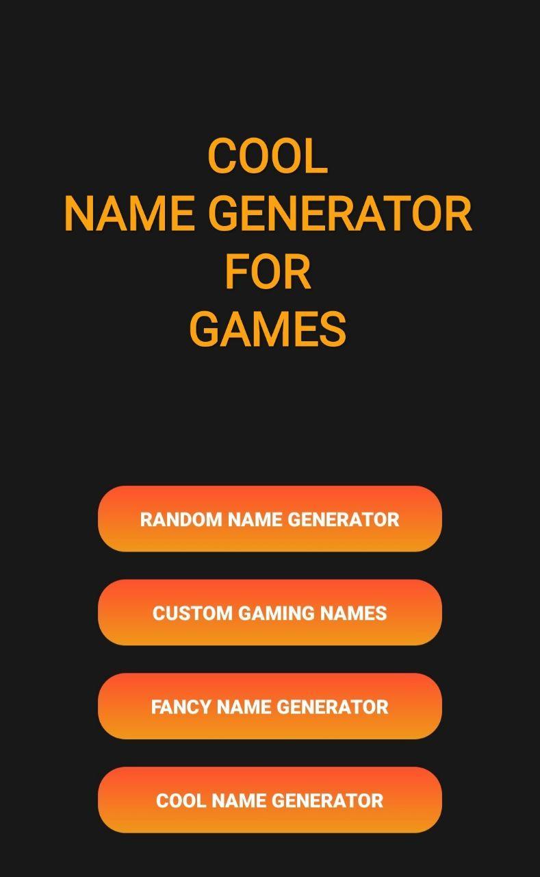 Cool Name Generator For Battlegrounds Games For Android Apk