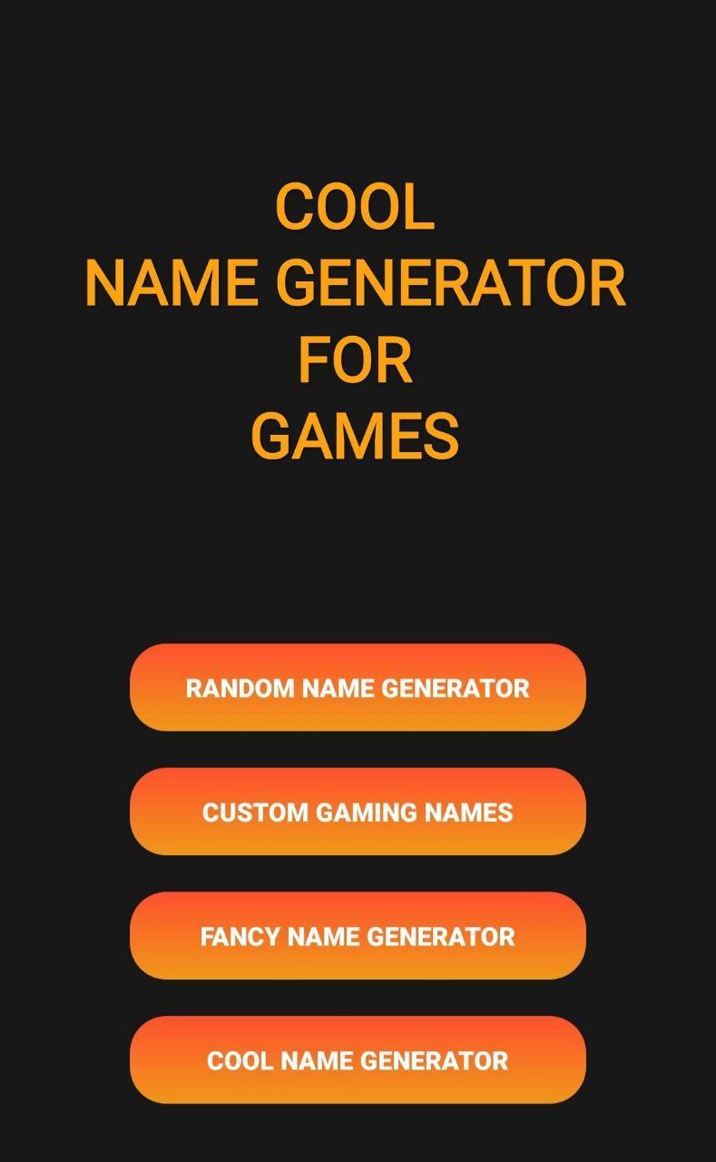 Cool Name Generator For Battlegrounds Games For Android Apk Download - youtube name generator for roblox gamers