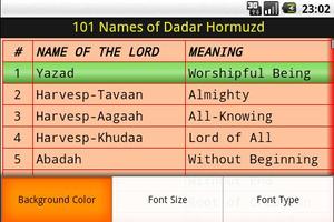101 Names of Dadar Hormuzd screenshot 1