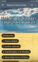 Names of God In Holy Scripture Poster