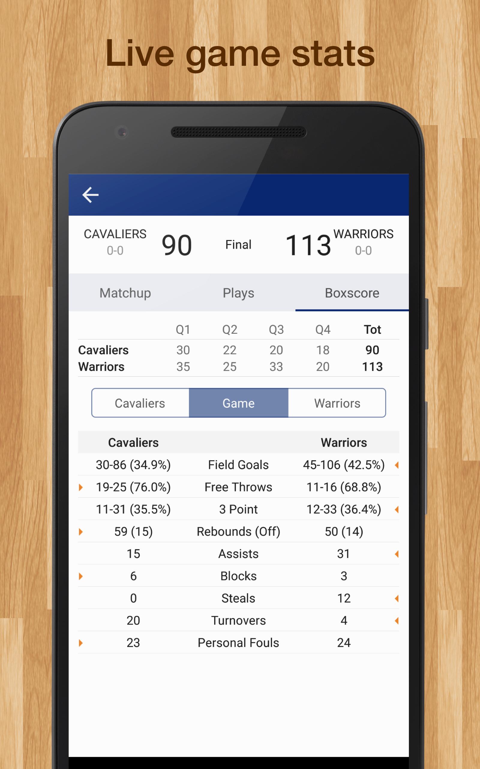NBA Basketball Live Scores APK pour Android Télécharger