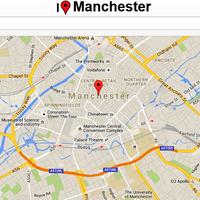 Manchester Map plakat
